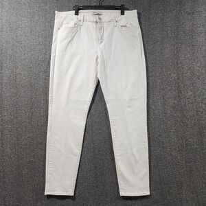 Just Black Denim Skinny Jeans Women's Size 33 White Mid Rise Light Wash 5-Pocket